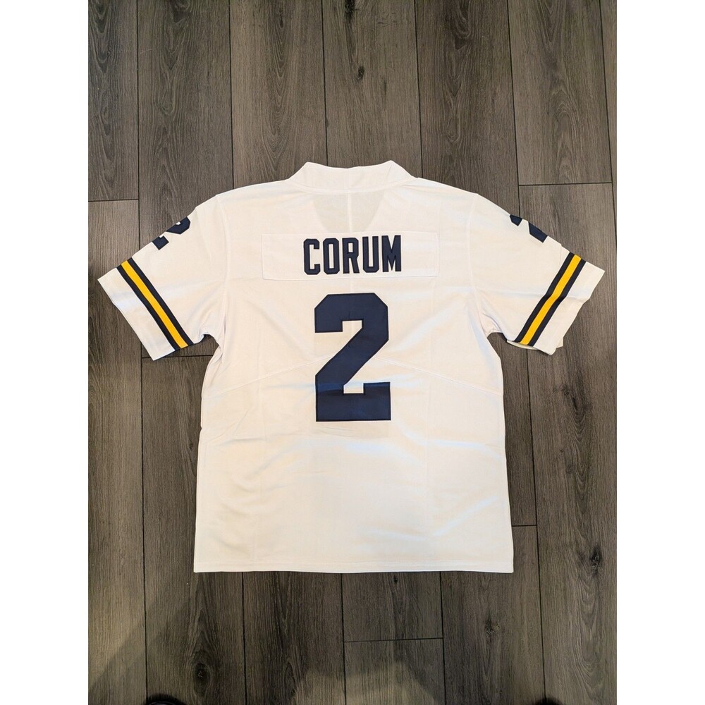 Blake Corum #2 Michigan Wolverines White Football Jersey Men's Small - Picture 2 of 5